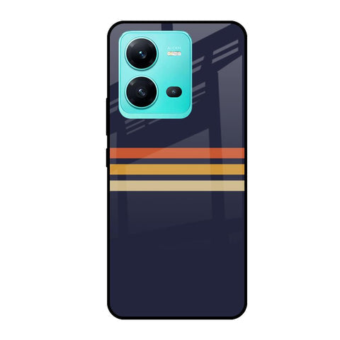 Tricolor Stripes Glossy Case For Vivo V25