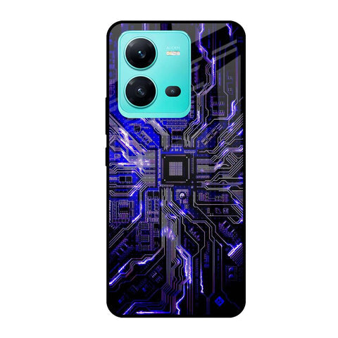 Techno Color Pattern Glossy Case For Vivo V25