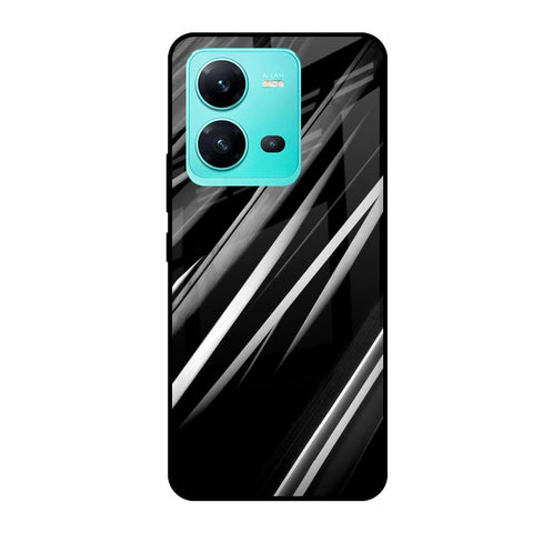 Black & Grey Gradient Glossy Case For Vivo V25