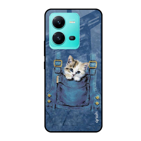 Kitty In Pocket Glossy Case For Vivo V25