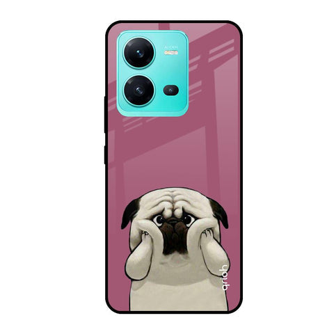 Funny Pug Face Glossy Case For Vivo V25