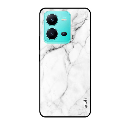 Modern White Marble Glossy case for Vivo V25