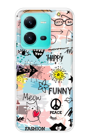 Happy Doodle Soft Cover for Vivo V25
