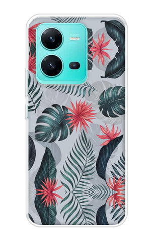 Retro Floral Leaf Soft Cover for Vivo V25