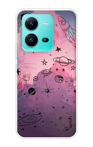 Space Doodles Art Soft Cover For Vivo V25