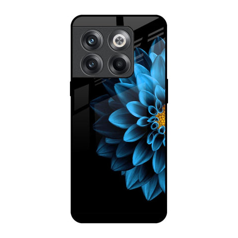 Half Blue Flower Glossy Case for OnePlus 10T 5G