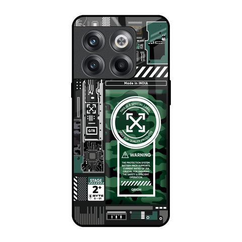 Green Camo Circuit Glossy Case for OnePlus 10T 5G
