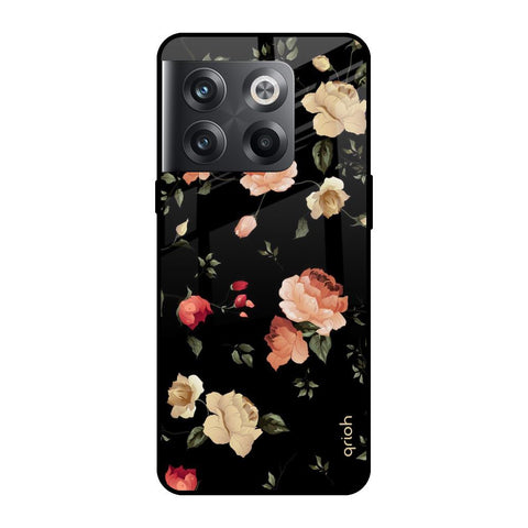 Black Spring Floral Glossy Case for OnePlus 10T 5G