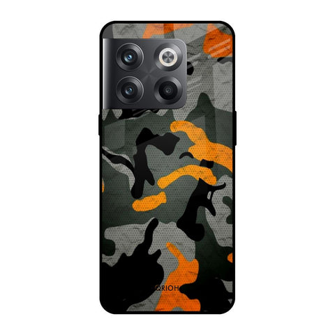 Camouflage Orange Glossy Case For OnePlus 10T 5G