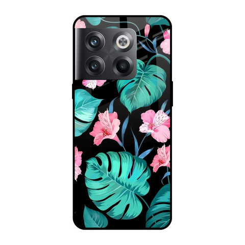 Tropical Leaves & Pink Flowers Glossy case for OnePlus 10T 5G