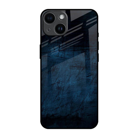 Dark Blue Grunge Glossy Case for iPhone 14