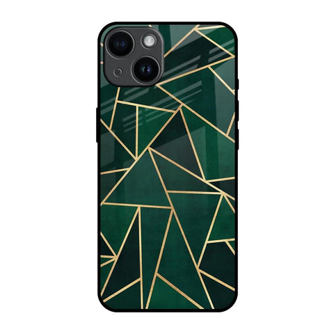 Abstract Green Glossy Case For iPhone 14