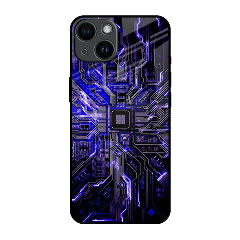 Techno Color Pattern Glossy Case For iPhone 14