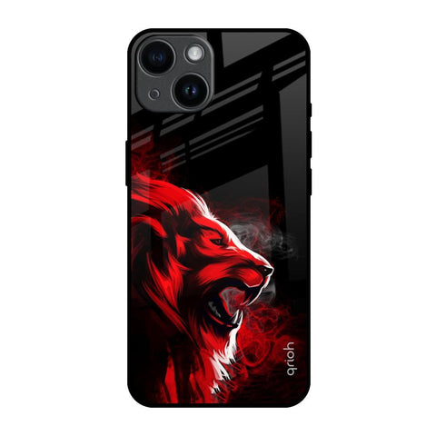 Red Angry Lion Glossy Case for iPhone 14