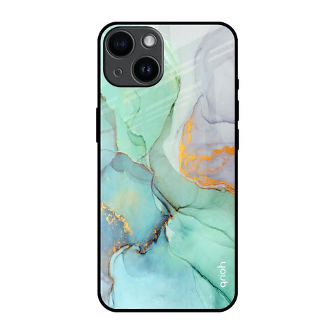 Green Marble Glossy Case for iPhone 14