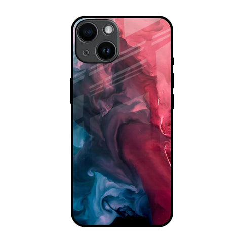 Blue & Red Smoke Glossy Case for iPhone 14