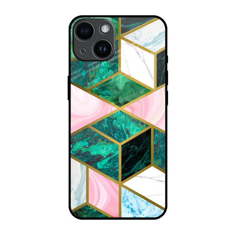 Seamless Green Marble Glossy Case for iPhone 14