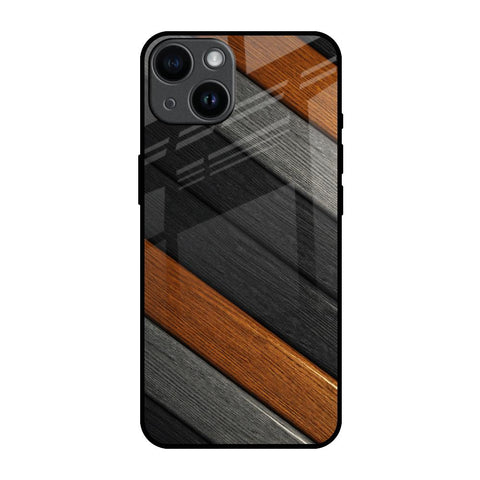 Tri Color Wood Glossy Case for iPhone 14