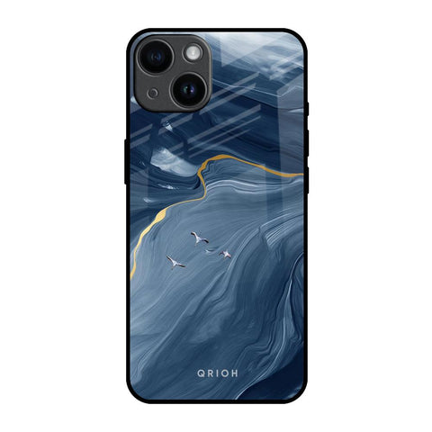 Deep Ocean Marble Glossy Case for iPhone 14