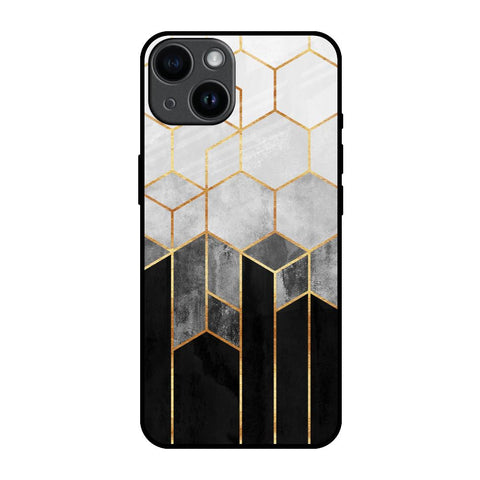Tricolor Pattern Glossy Case for iPhone 14