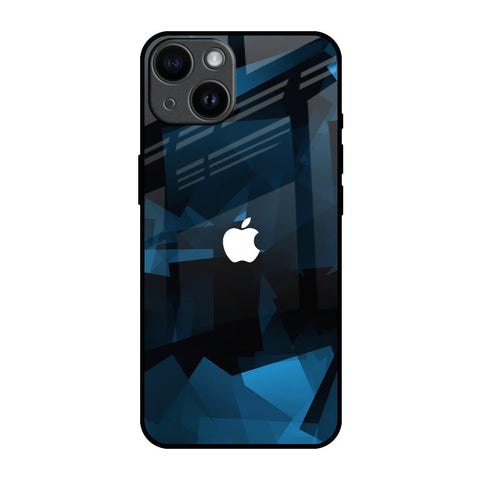 Polygonal Blue Box Glossy Case For iPhone 14