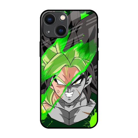 Anime Green Splash Glossy Case for iPhone 14 Plus
