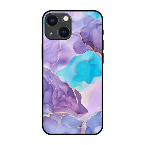 Alcohol ink Marble Glossy Case for iPhone 14 Plus
