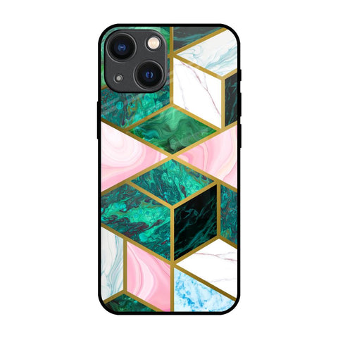Seamless Green Marble Glossy Case for iPhone 14 Plus