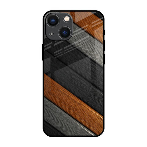 Tri Color Wood Glossy Case for iPhone 14 Plus