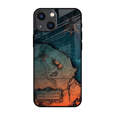 Geographical Map Glossy Case for iPhone 14 Plus