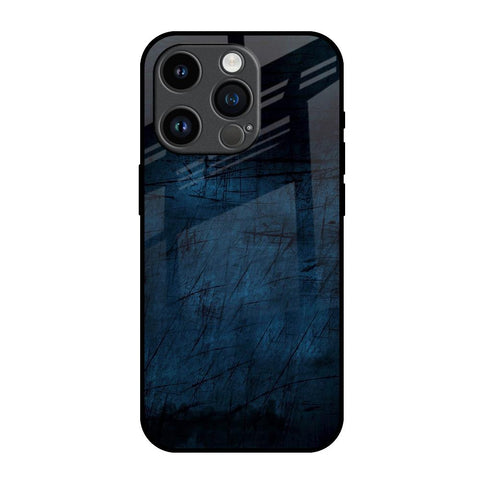 Dark Blue Grunge Glossy Case for iPhone 14 Pro