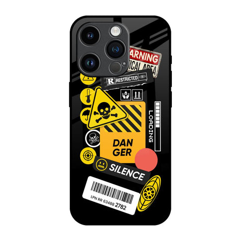 Danger Signs Glossy Case for iPhone 14 Pro