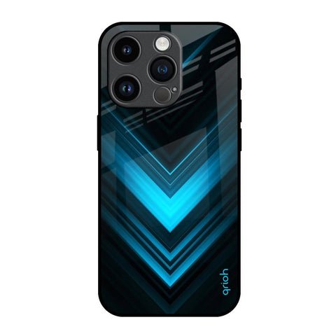 Vertical Blue Arrow Glossy Case For iPhone 14 Pro