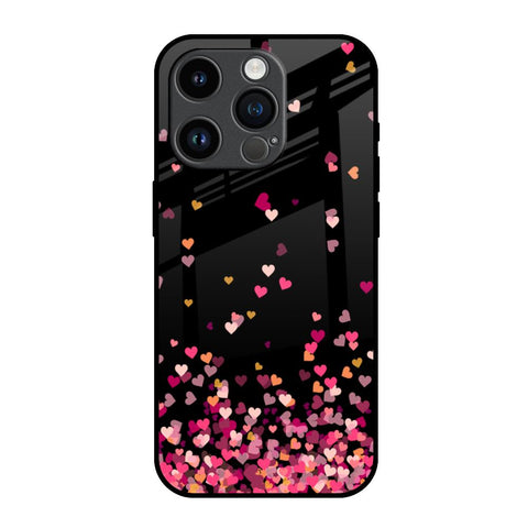 Heart Rain Fall Glossy Case For iPhone 14 Pro