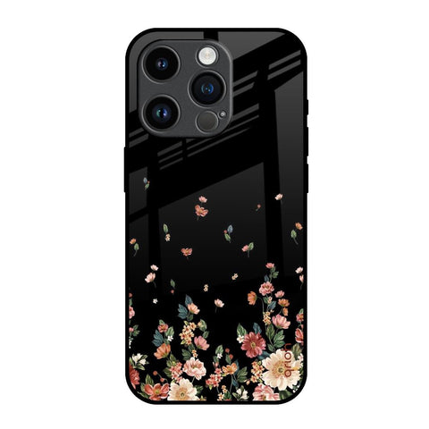 Floating Floral Print Glossy Case for iPhone 14 Pro