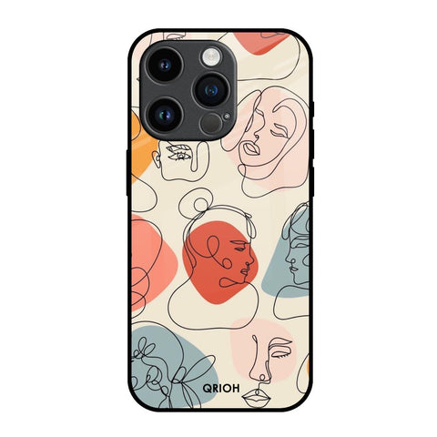 Abstract Faces Glossy Case for iPhone 14 Pro