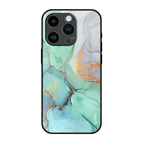 Green Marble Glossy Case for iPhone 14 Pro