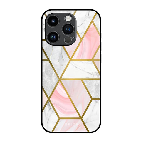 Geometrical Marble Glossy Case for iPhone 14 Pro