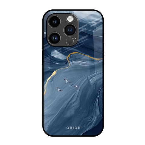 Deep Ocean Marble Glossy Case for iPhone 14 Pro