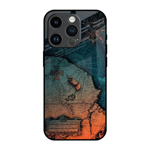 Geographical Map Glossy Case for iPhone 14 Pro