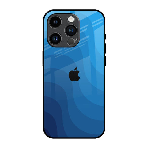 Blue Wave Abstract Glossy Case for iPhone 14 Pro