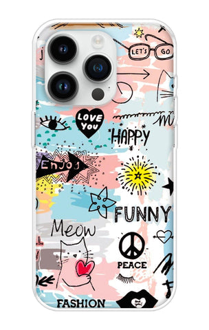 Happy Doodle Soft Cover for iPhone 14 Pro