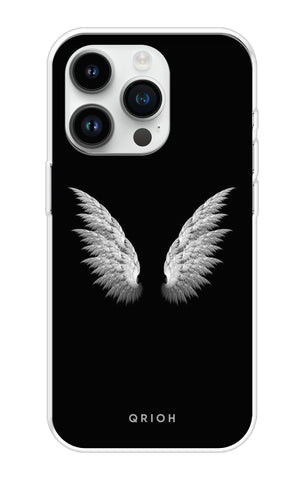 White Angel Wings Soft Cover for iPhone 14 Pro