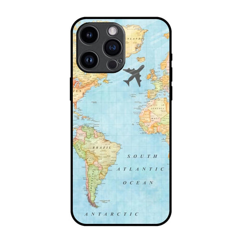 Travel Map Glossy Case for iPhone 14 Pro Max