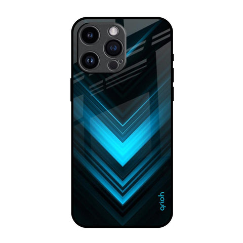 Vertical Blue Arrow Glossy Case For iPhone 14 Pro Max
