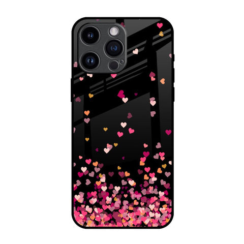 Heart Rain Fall Glossy Case For iPhone 14 Pro Max