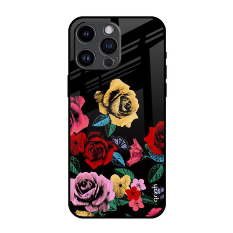 Floral Decorative Glossy Case For iPhone 14 Pro Max