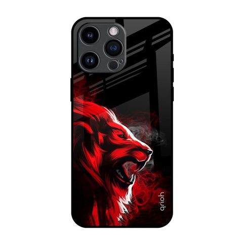 Red Angry Lion Glossy Case for iPhone 14 Pro Max