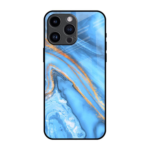 Vibrant Blue Marble Glossy Case for iPhone 14 Pro Max