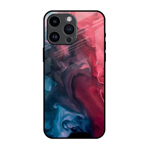 Blue & Red Smoke Glossy Case for iPhone 14 Pro Max